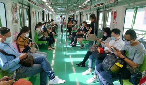 ▲台中捷運旅客創下三級警戒以來新高(圖／中捷公司提供2021.8.16)