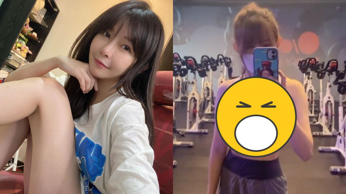 ▲阿樂踩飛輪消脂，小露火辣身材。（圖／阿樂IG）