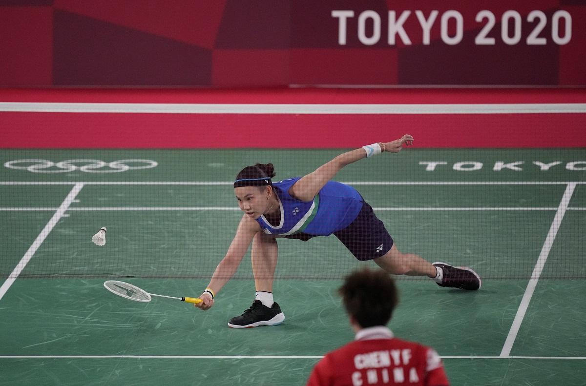 ▲戴資穎在東奧女單決賽不敵陳雨菲。（圖／美聯社／達志影像）
