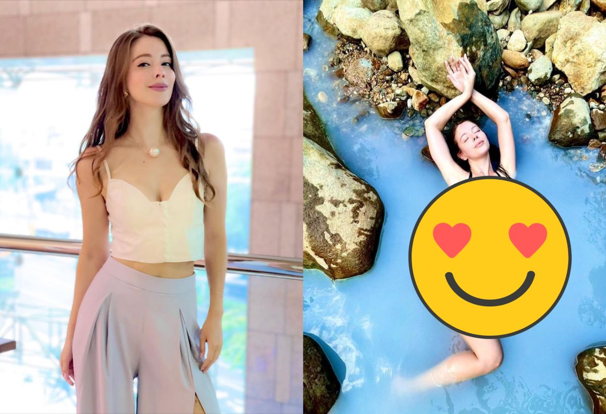 ▲安妮泡牛奶溫泉，絕美曲線賞心悅目。（圖／安妮IG）