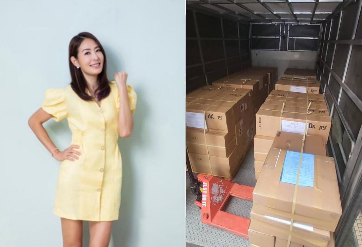 ▲賈永婕送PAPR至大馬卡關 。（圖／賈永婕臉書）