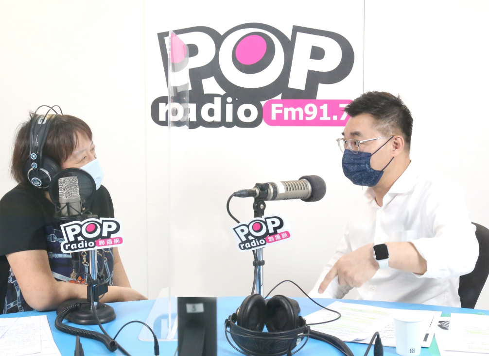 ▲國民黨主席江啟臣今日接受廣播專訪，回嗆對手朱立倫：「所以2024黨主席親征嗎？」（圖／POP radio提供）