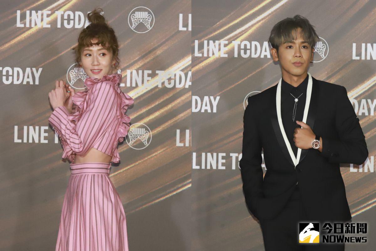 ▲瑪麗（左）、鼓鼓（右）擔任第32屆金曲紅毯主持人。（圖／NOWnews影像中心）