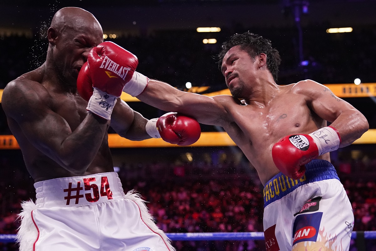 ▲Manny Pacquiao在WBA次中量級(67公斤)世界拳王爭霸戰中，不敵現任王者Yordenis Ugas。（圖／美聯社／達志影像）