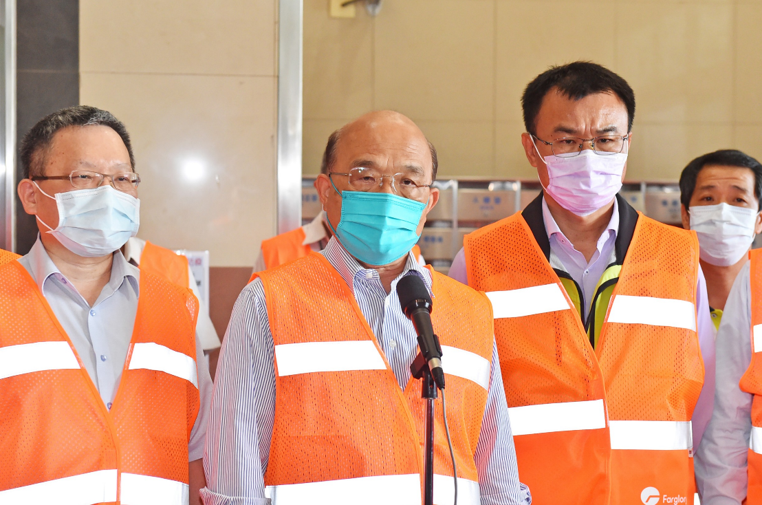 ▲行政院長蘇貞昌表示，非洲豬瘟肉品流入境內，第一線同仁要把破口補起來。（圖／行政院提供）