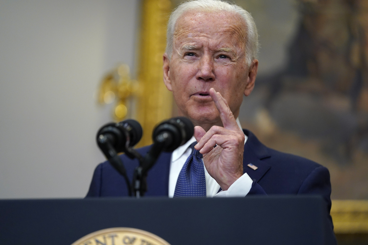 ▲美國總統拜登指出，在過去36小時內，已經從喀布爾撤離了1.1萬人。（圖／美聯社／達志影像）