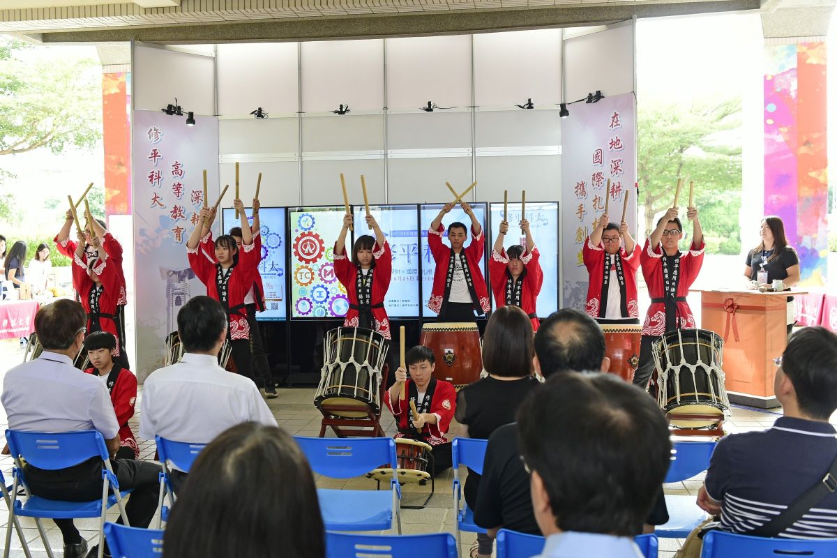▲修平科大太鼓團已成為親善大使，時常應邀校外展演交流。（圖／修平提供）