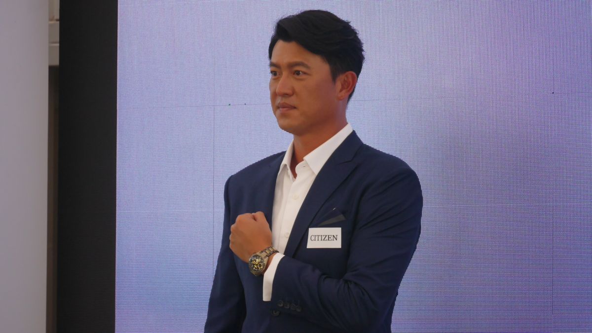 ▲王建民代言腕錶。（圖／吳政紘攝）