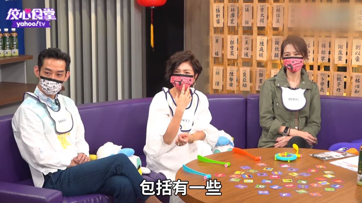 ▲陳竹昇（左起）、于子育、謝盈萱分享《俗女養成記2》拍攝趣事。（圖／翻攝Yahoo TV 佼心食堂YouTube）