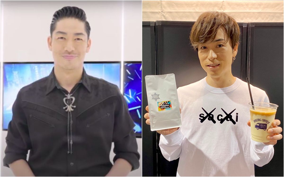 ▲AKIRA（左）的戰友TETSUYA稱讚台灣咖啡厲害。（圖／LDH ＆ MOMOTV）