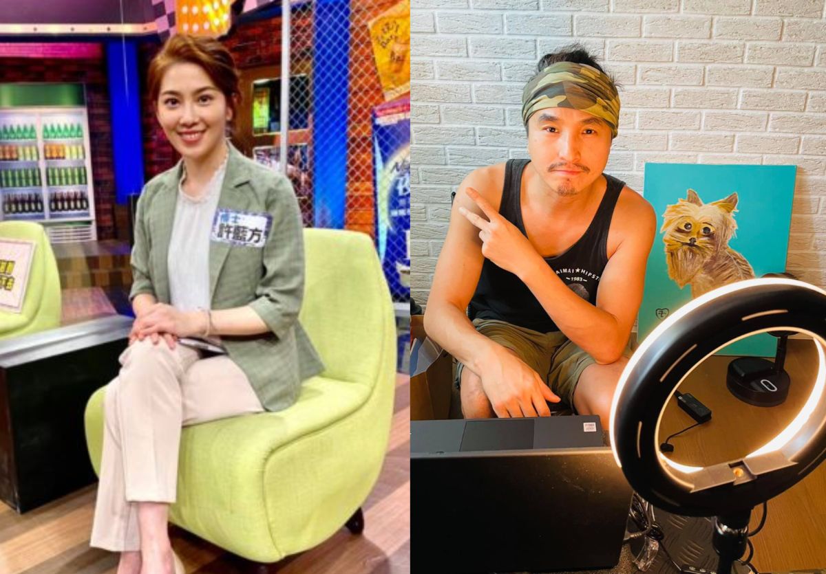 ▲許藍方（左）被爆在家直播出現王少偉（右）。（圖／許藍方、王少偉臉書）