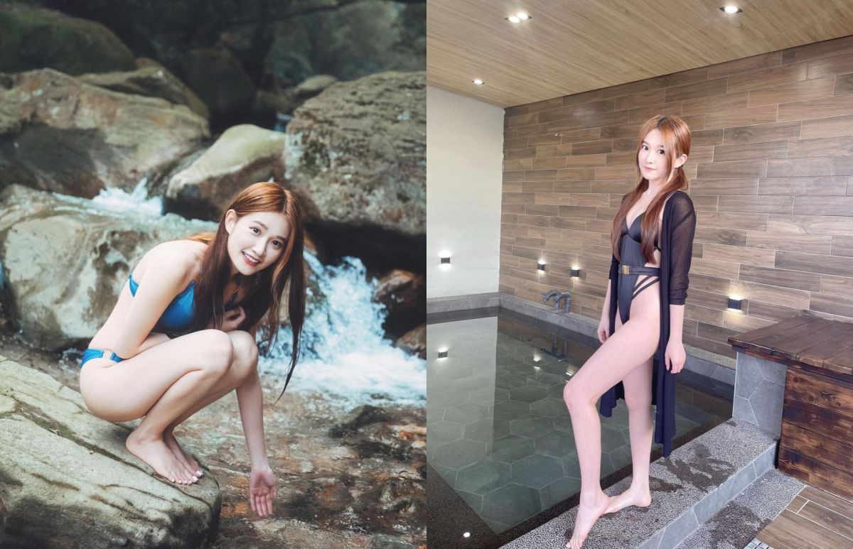 ▲艾瑞絲高衩泳裝洩白嫩長腿　揪辣妹露營「胸口紅一大塊」。（圖／艾瑞絲IG）