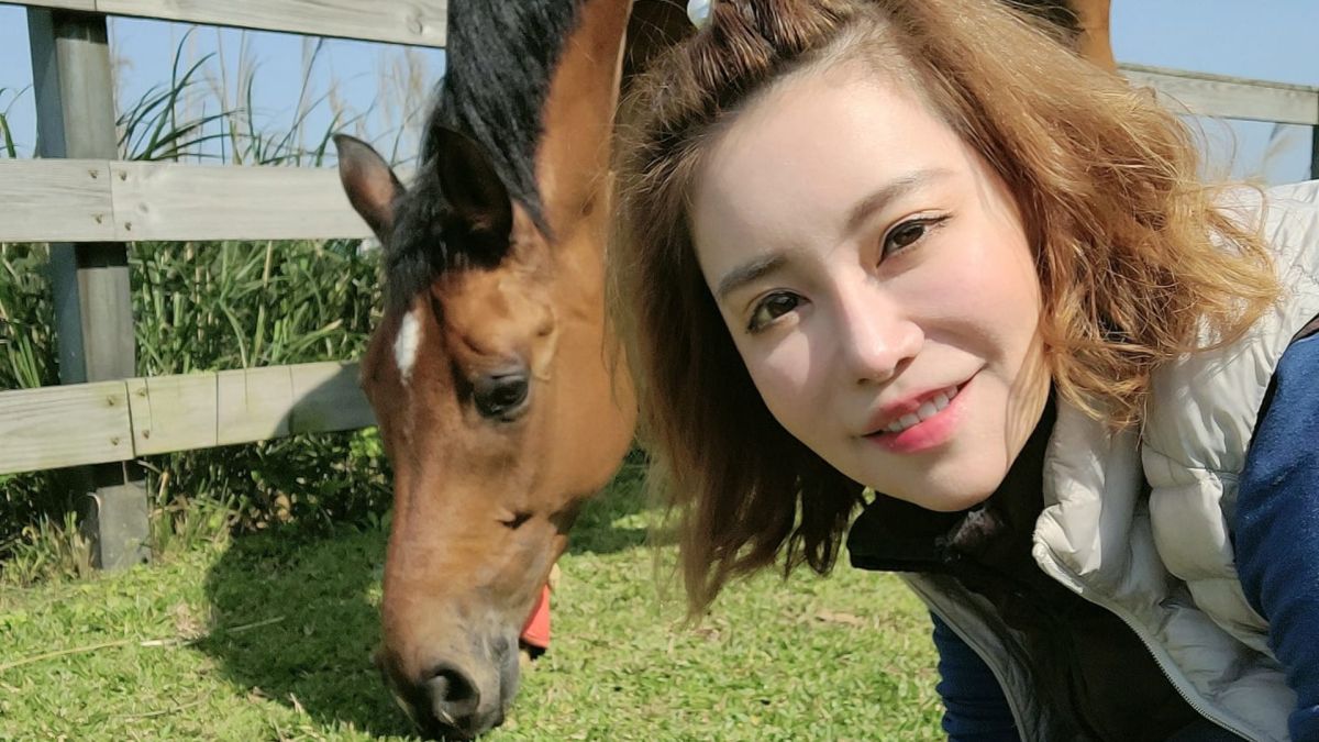 ▲斯容熱愛馬術。（圖／斯容臉書）