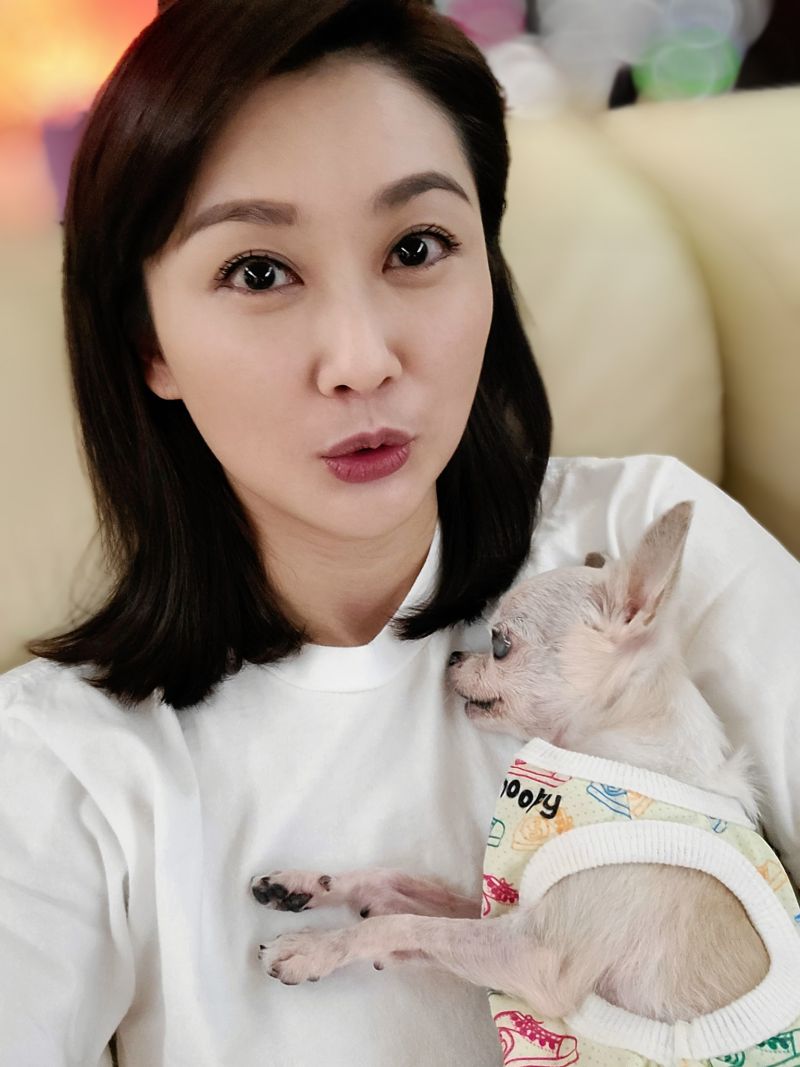 ▲陳珮騏耘戲劇圈多年，私下長期關注流浪動物議題，圖為狗女兒Gina。（圖／三立提供）