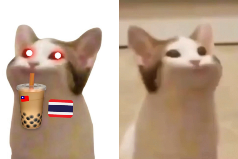 泰國與台灣掀起popcat大戰。（圖／翻攝自推特blackful.sticker image）