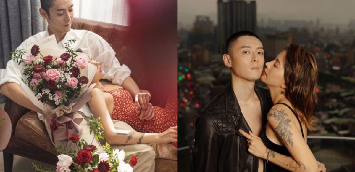 ▲陳艾琳（右）老公顏庭笙（左）認吸毒。（圖／陳艾琳、顏庭笙IG）