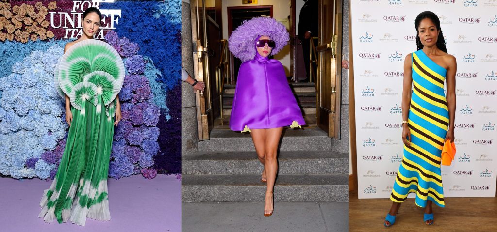 ▲唯有女神能駕馭的紫色靈芝草人裝。（圖／Vogue）