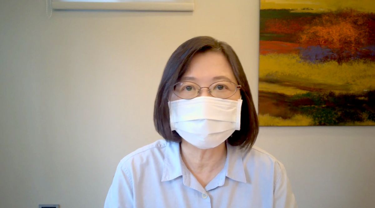 ▲兼任民進黨主席的總統蔡英文今（1）在中常會中表示，政府會持續衝高疫苗接種率，增加社會整體防護力。（圖／民進黨提供）