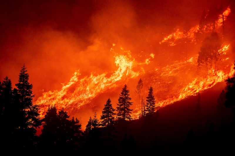 ▲加州野火肆虐，趕跑內華達山脈一帶熱門度假勝地數以千計的居民和觀光客。（圖／美聯社／達志影像）
