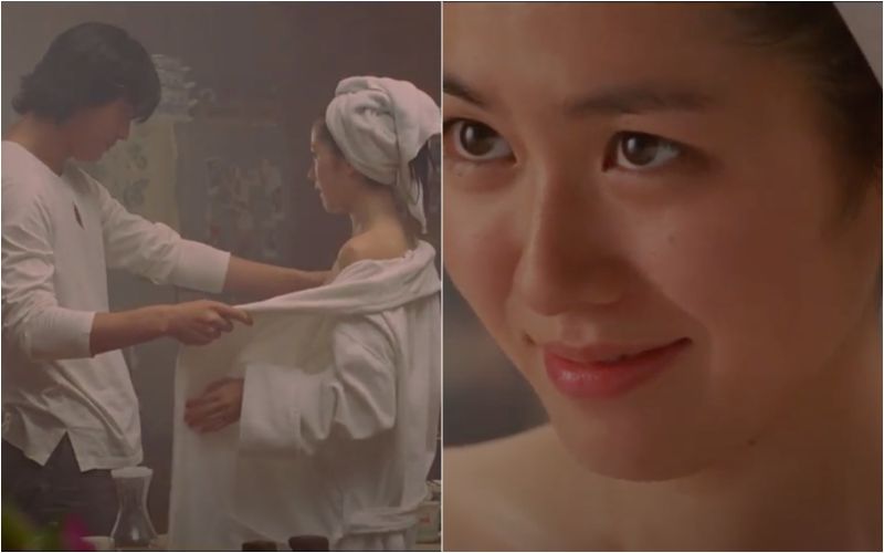 ▲▼片中,孫藝真(上下圖右)跟鄭雨盛十分甜蜜。(圖/甲上)