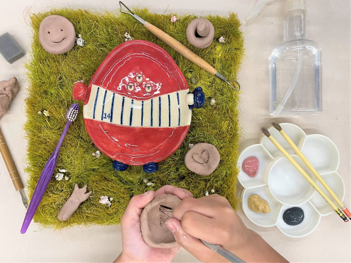 ▲陶博館首次開辦線上陶藝課程「怪獸小陶師訓練營」，讓學員不用出門，就能體驗玩陶「做怪」的樂趣。（圖／陶博館提供）