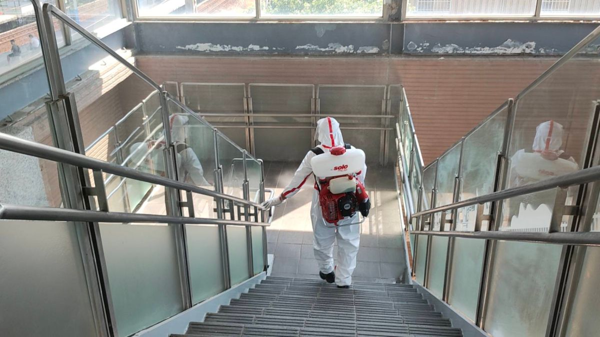 ▲新竹縣政府公布桃園案16119竹縣足跡，並加強消毒。（圖／新竹縣政府提供）