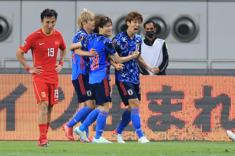 ▲世界盃資格賽第三輪,大迫勇也踢進本場唯一進球,幫助日本隊以1:0擊敗中國開胡。(圖/美聯社/達志影像)
