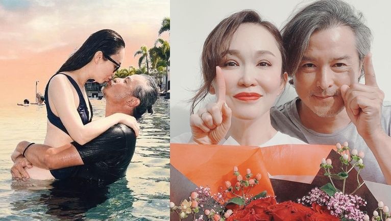 ▲李銘順去年和老婆歡慶結婚11年，合體拍照模樣俏皮。（圖／李銘順IG）