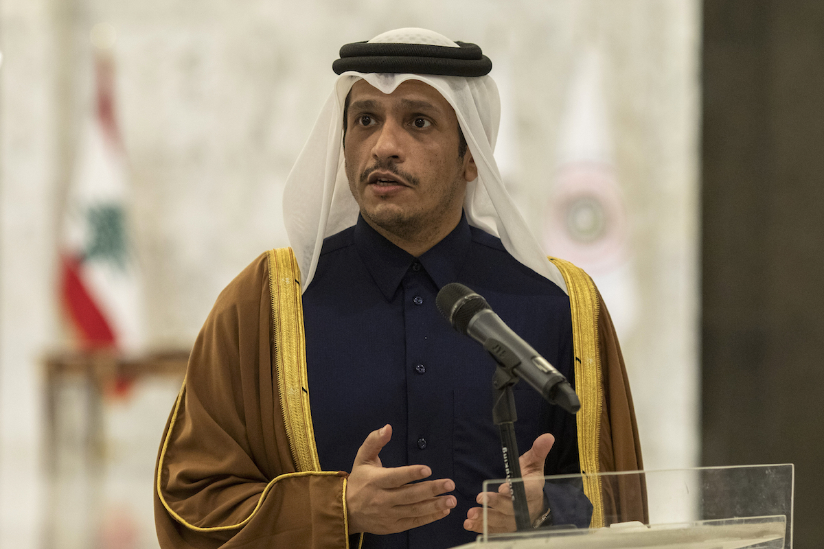 ▲中東國家卡達組團造訪阿富汗首都喀布爾，這是武裝組織塔利班宣布臨時政府至今，首個到訪的最高外交層級代表團。圖為卡達副總理兼外長穆罕默德。（圖／美聯社／達志影像）