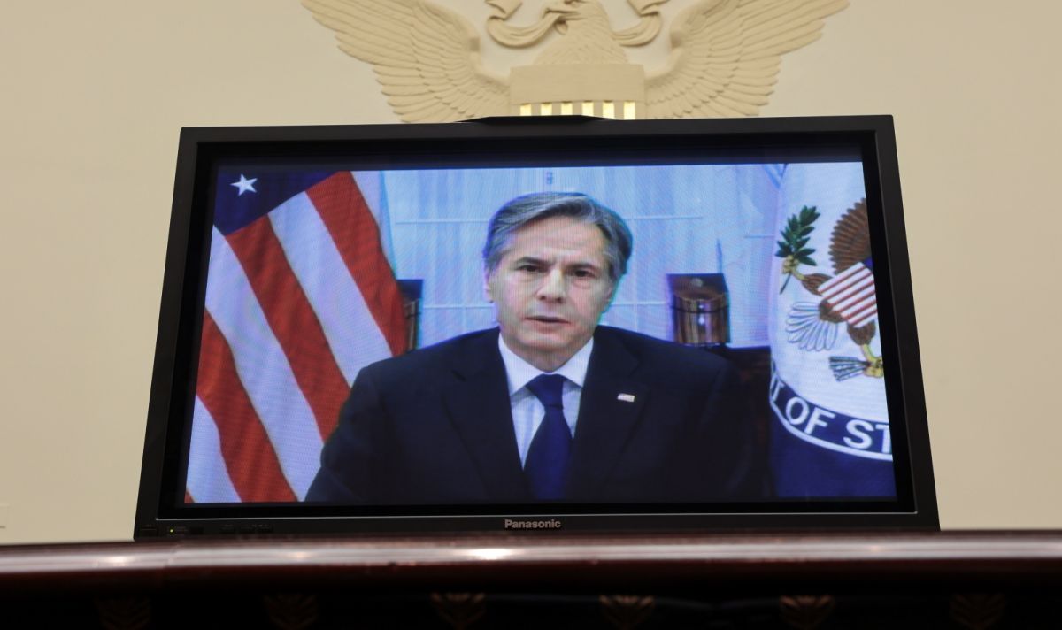 ▲美國撤軍阿富汗過程混亂，國務卿布林肯透過視訊出席國會首場公開究責聽證會，親上火線回應質疑，重申撤軍是正確決定，也強調會履行對台灣承諾。（圖／美聯社／達志影像）