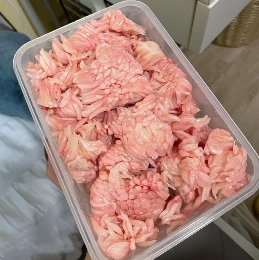 ▲陸網瘋傳中秋禁忌「千萬不能冷凍柚子」，網友不信邪實測後的畫面讓民眾崩潰直呼「不忍直視」。（圖／翻攝自微博「弄潮兒大總管」）