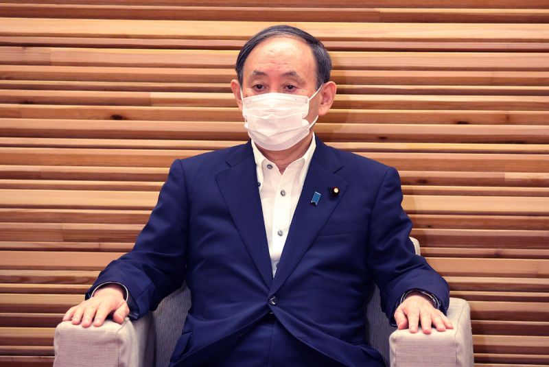 ▲日本首相菅義偉表示，日本計畫將總共捐贈6千萬劑COVID-19（2019冠狀病毒疾病）疫苗給其他國家。（圖／美聯社／達志影像）