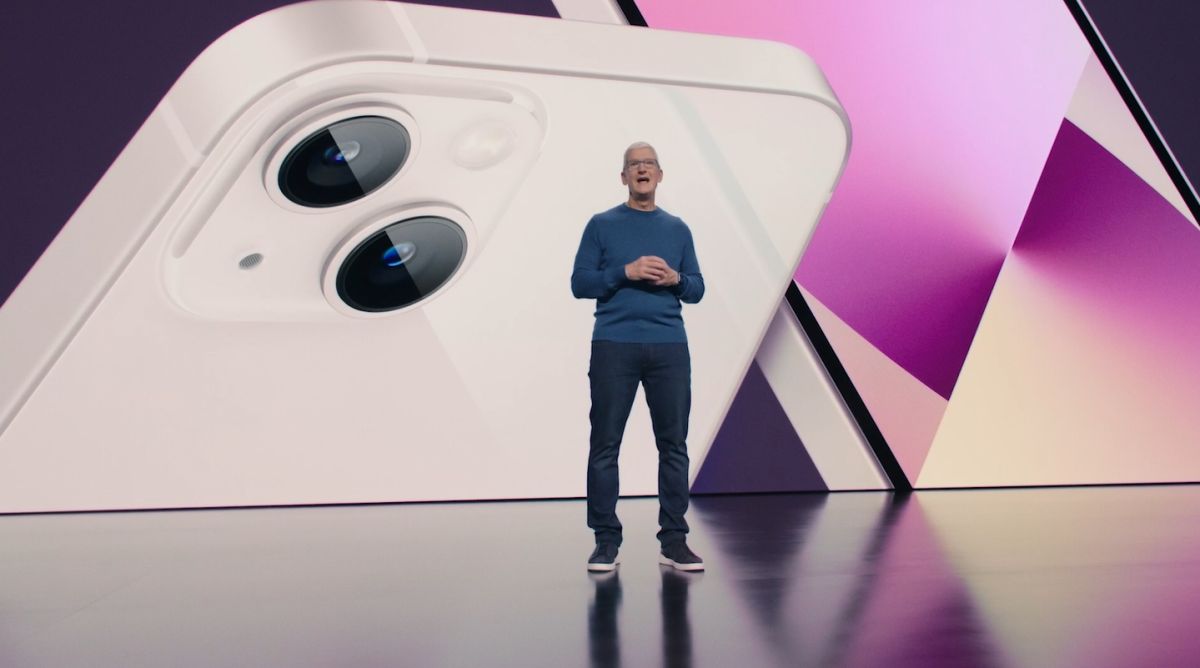 ▲蘋果秋季發表會登場，讓果粉引頸期盼的iPhone13系列也正式亮相。（圖／翻攝自Apple直播訊號）