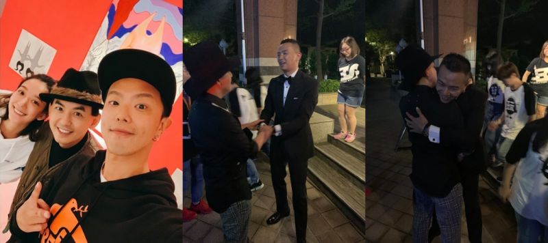 ▲小鬼(左圖右)跟前輩黃子佼夫婦交情甚篤。(圖/黃子佼、孟耿如臉書)