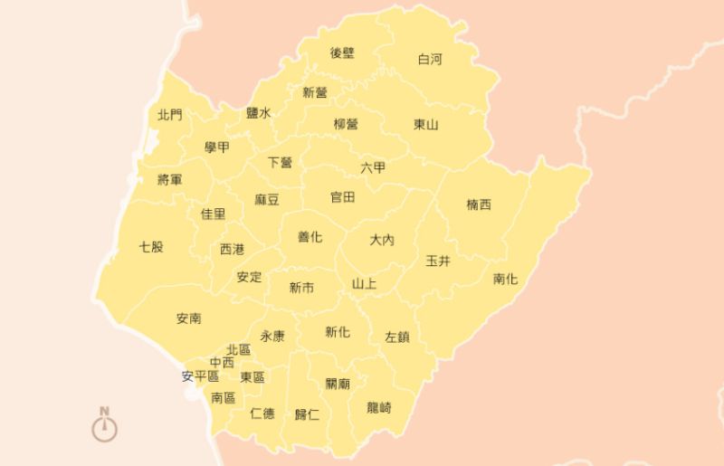 ▲台南有多達37個行政區。（示意圖／翻攝台南旅遊網）