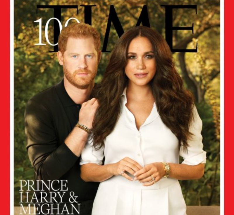 ▲「時代雜誌」2021年百大最具影響力人物（TIME100）名單揭曉，英國哈利王子與妻子梅根入選。（圖／翻攝自時代雜誌）