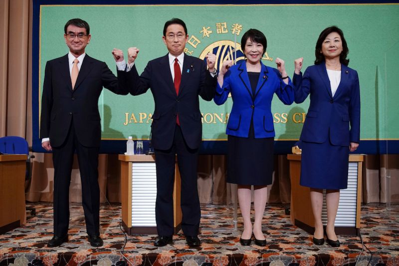 日本執政黨主席選舉　4候選人爭搶黨員票
