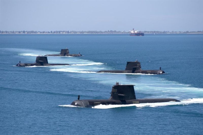 ▲澳洲海軍柯林斯級潛艦艦隊。(圖/澳洲海軍臉書)