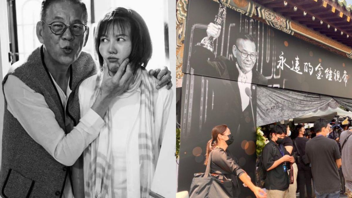 ▲苗可麗（左圖右）隔空送龍劭華最後一程。（圖／苗可麗臉書、記者朱永強攝）