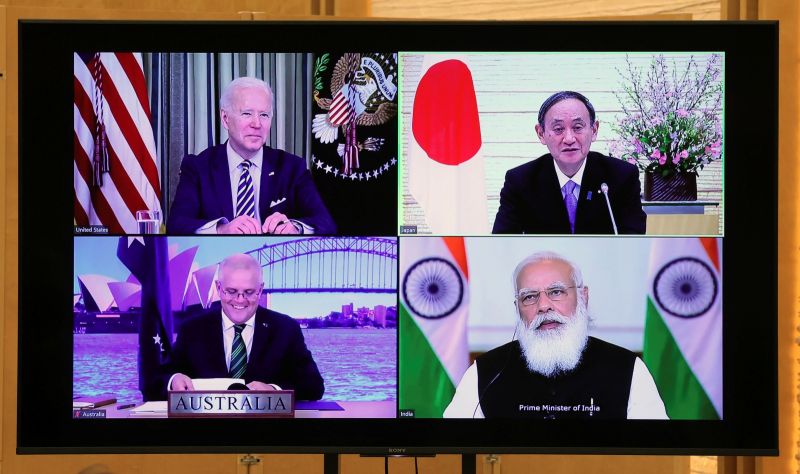 ▲美國、澳洲、日本和印度組成的四方安全對話（Quad）首次領袖面對面高峰會將於24日召開。資料照。（圖／美聯社／達志影像）