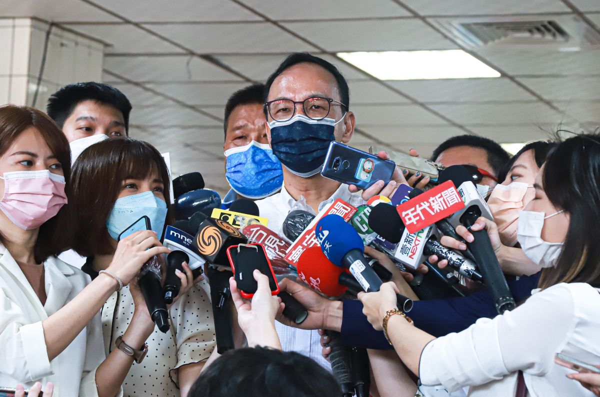 ▲國民黨黨魁戰可望由回鍋參選的前主席朱立倫當選，雖然還未正式公佈，不過目前朱立倫票數領先其他候選人，幾乎確定當選。（圖／記者葉政勳攝，2021.09.25）