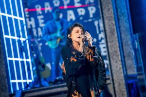 Faye詹雯婷與Yappy合作,演繹搖滾風格的《Lydia》。(圖/《大嘻哈時代》提供) ▲Faye詹雯婷與Yappy合作,演繹搖滾風格的《Lydia》。(圖/《大嘻哈時代》提供)