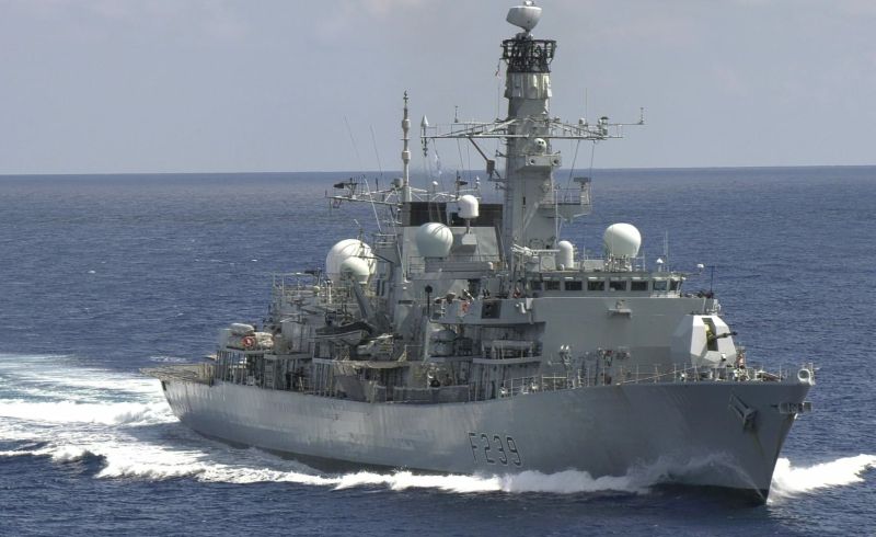 ▲英國皇家海軍里契蒙號今（27）日證實正在通過台灣海峽。（圖／翻攝自里契蒙號推特）