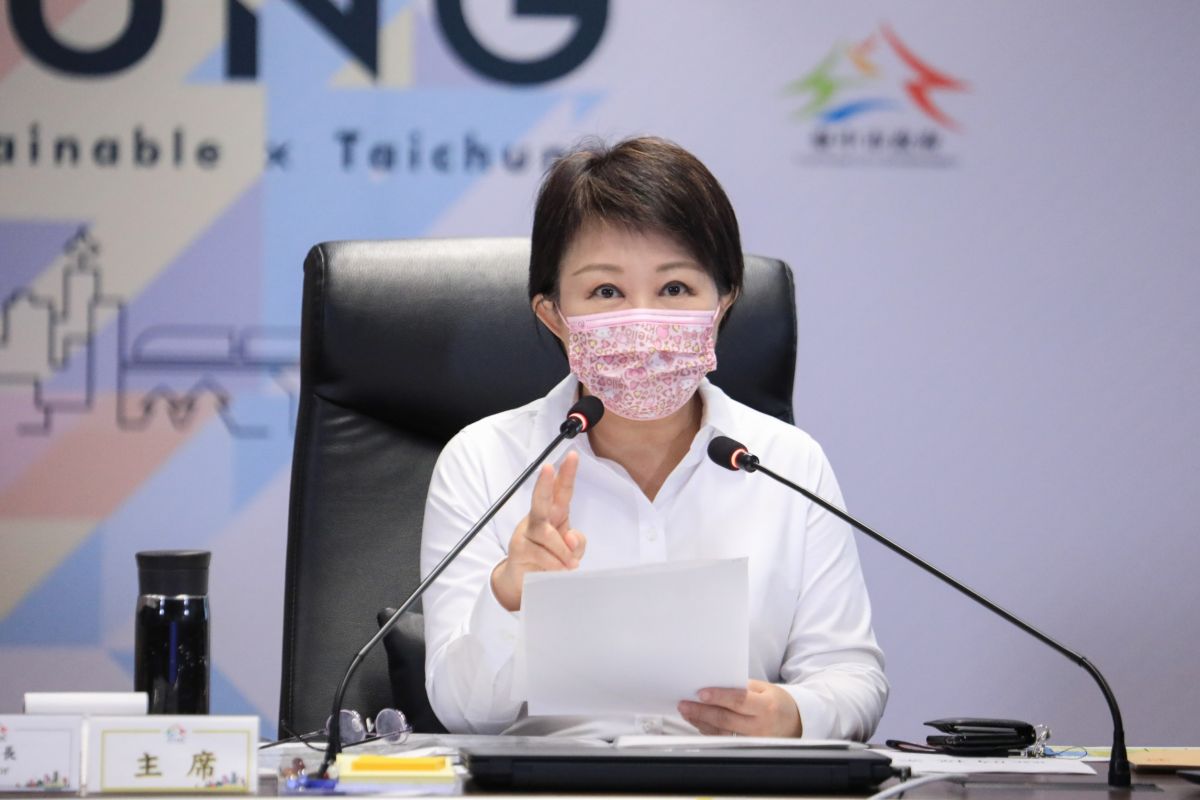 ▲台中市長盧秀燕今宣布，第二劑莫德納及流感疫苗陸續開打。（圖／市府提供）