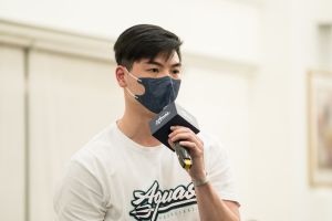 ▲高雄海神隊胡瓏貿提問。(圖/海神提供) ▲高雄海神隊胡瓏貿提問。(圖/海神提供)