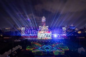 2021國慶總統府光雕 ▲2021年國慶總統府光雕秀。(圖/文化總會提供)