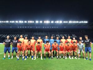 ▲中華男足出征第三地泰國舉行的亞洲盃資格附加賽第1回合，今晚對上印尼以1:2惜敗。（圖／取自中華足協臉書）