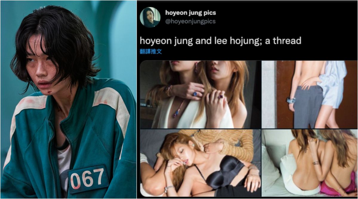 ▲鄭浩妍（左）曾跟李浩貞拍攝性感的畫報。（圖／Netflix、hoyeonjungpics Twitter）