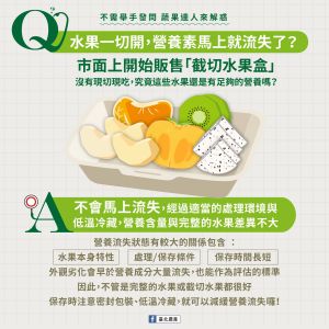 ▲水果的營養是不是切開後就馬上流失了呢?專家解答。(圖/翻攝自「臺北農產」臉書) ▲水果的營養是不是切開後就馬上流失了呢?專家解答。(圖/翻攝自「臺北農產」臉書)