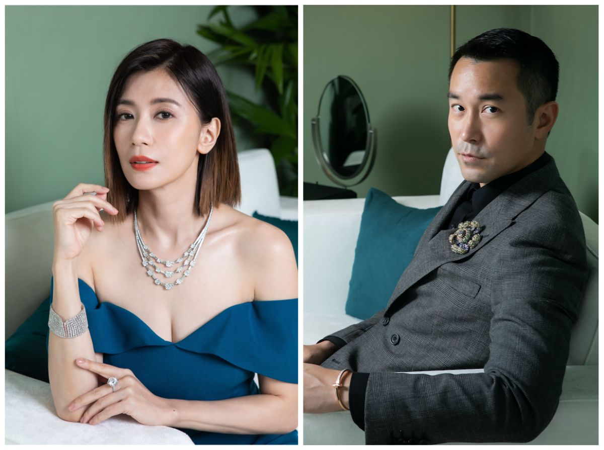 ▲賈靜雯(左圖)、張孝全一起出席知名珠寶品牌活動。(圖/Tiffany提供)